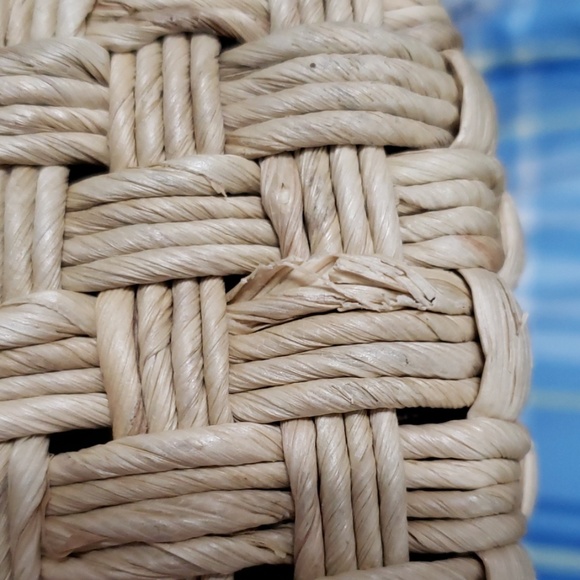 Brighton straw/brown leather structured purse - Picture 5 of 7